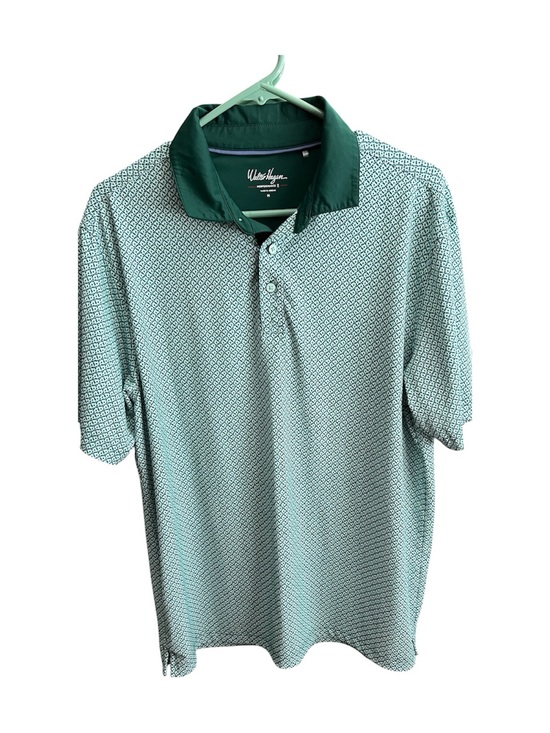 Walter Hagen Other - Walter Hagen green/blue Geometric Golf Polo with Dark Green Collar